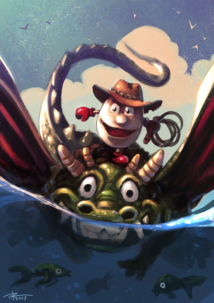 Pit - Dizzy Riding Dragon