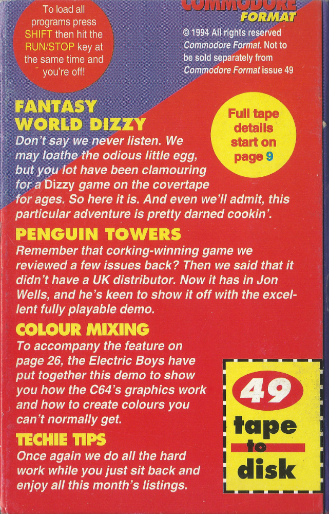 Commodore Format (Oct 1994) - Back