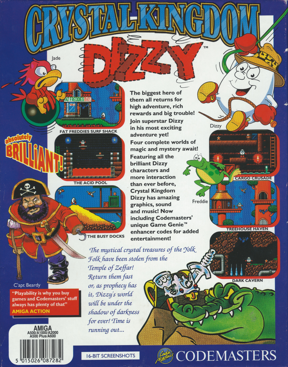 Crystal Kingdom Dizzy - Amiga Back