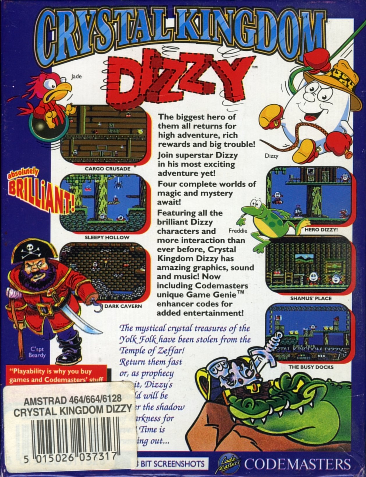 Crystal Kingdom Dizzy - Amstrad Back