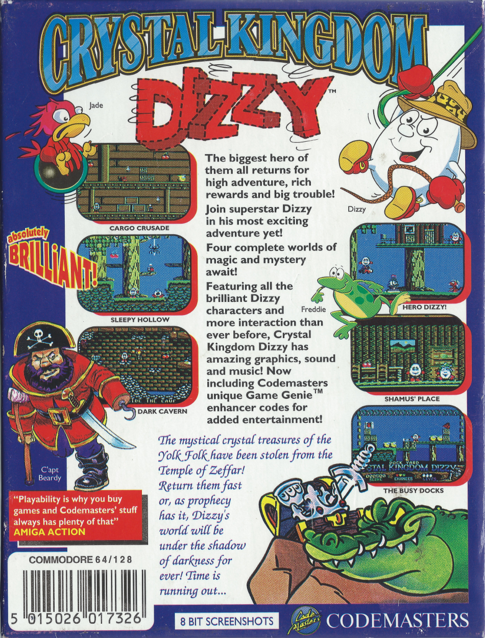 Crystal Kingdom Dizzy - C64 Back