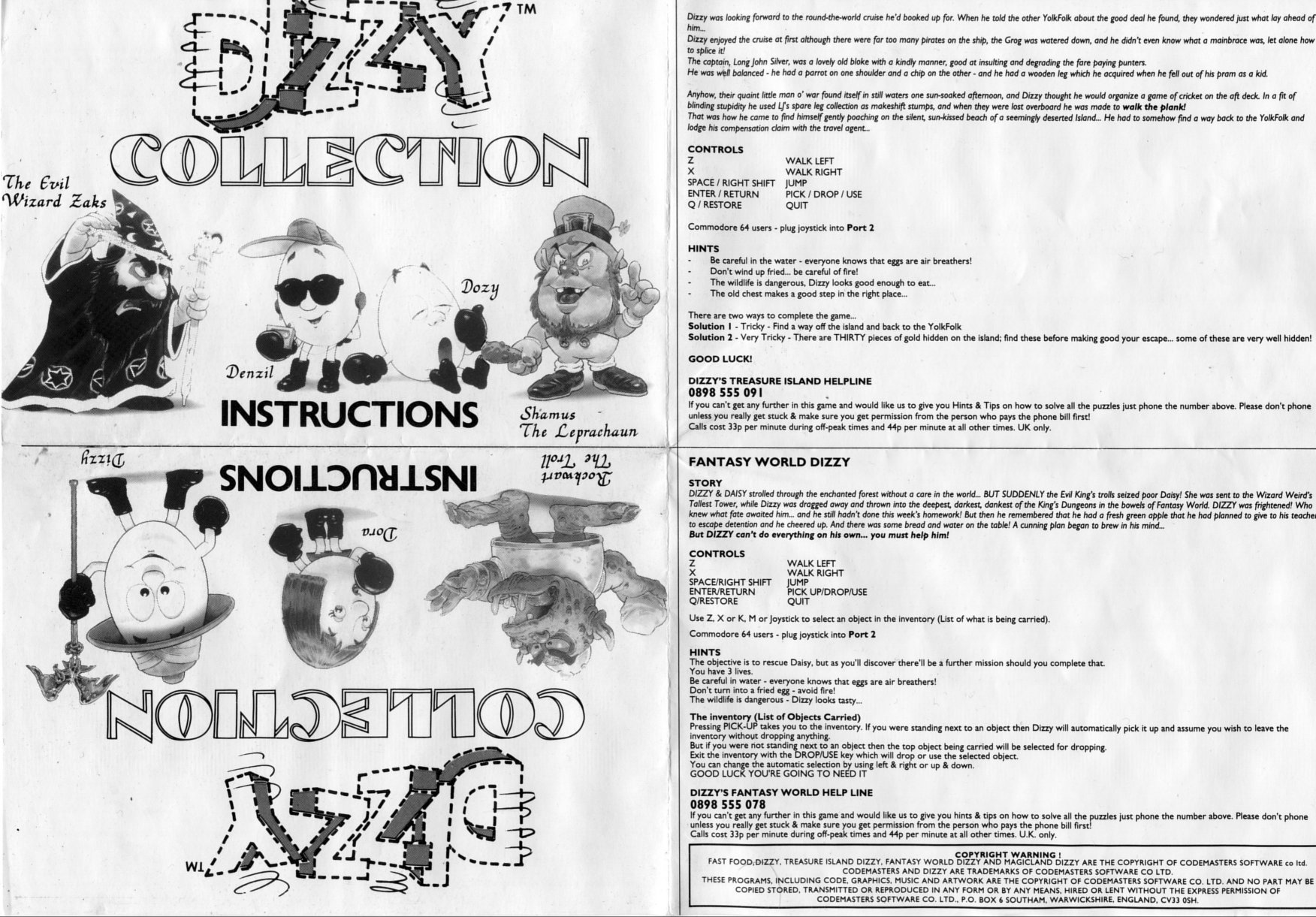 Dizzy Collection - 8-bit Leaflet #1