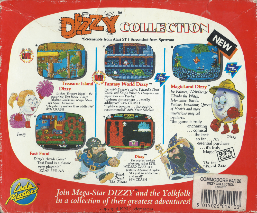 Dizzy Collection - C64 Back