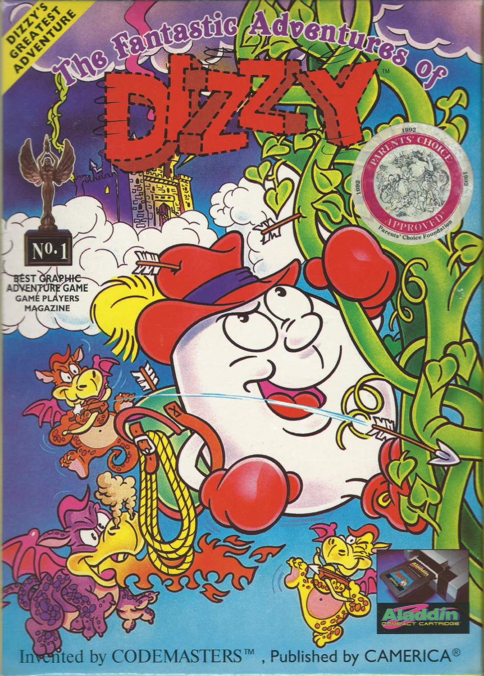 The Fantastic Adventures Of Dizzy - NES Aladdin Front