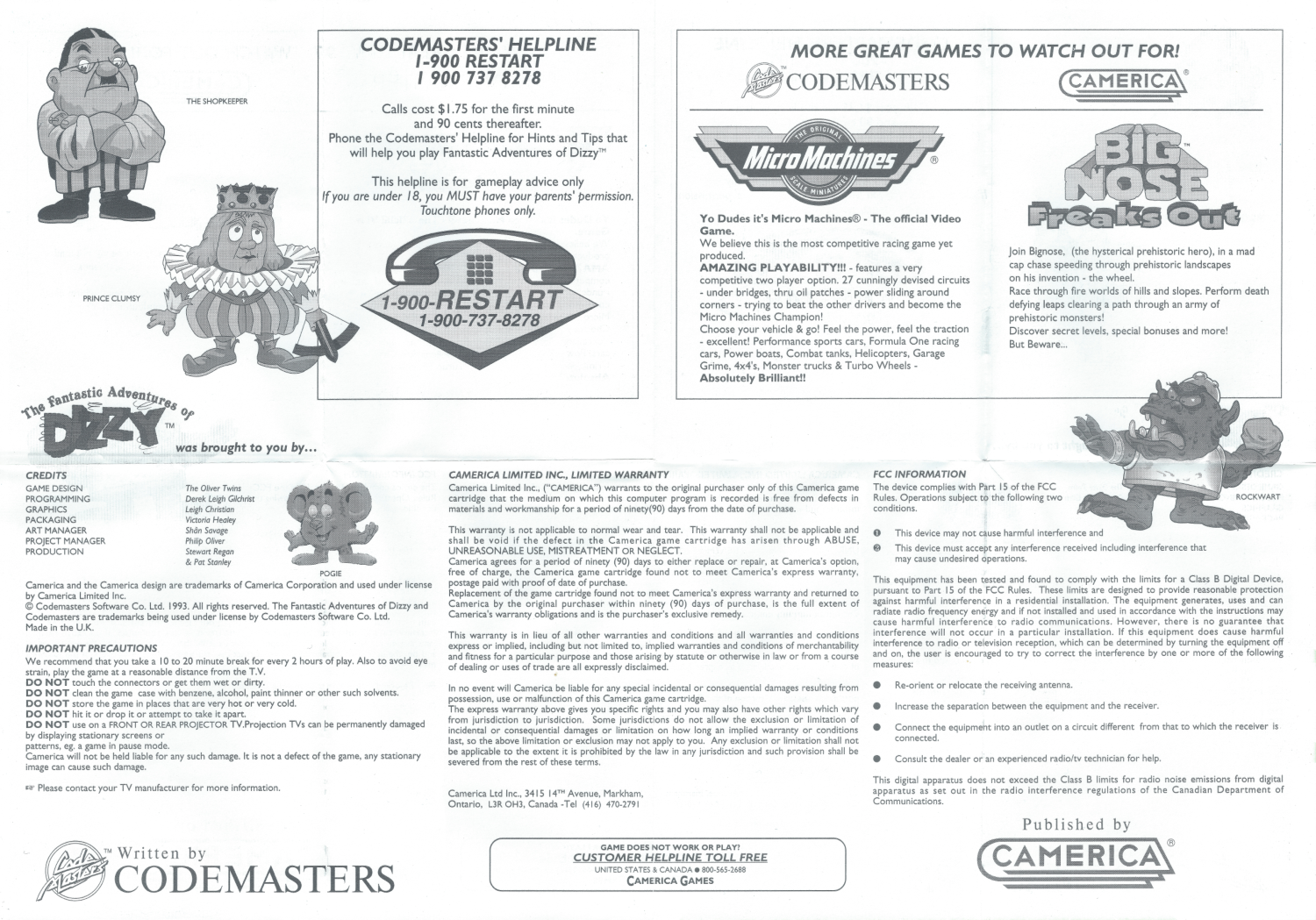 The Fantastic Adventures Of Dizzy - NES Aladdin Instructions Back