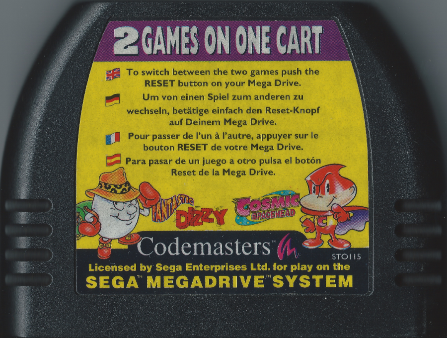 2 Games On 1 Cart - Mega Drive Cartridge