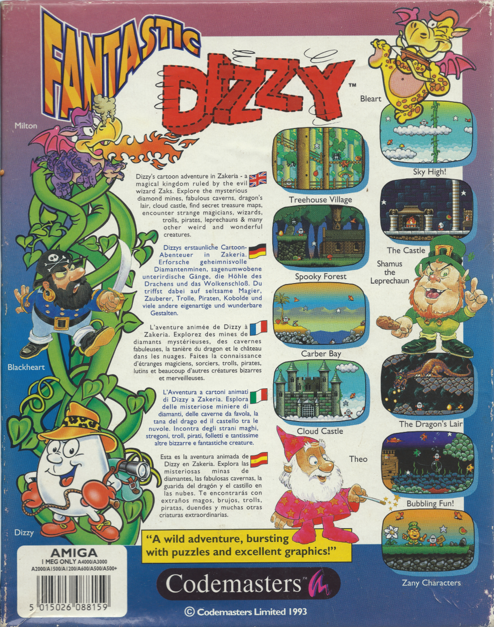 Fantastic Dizzy - Amiga Back