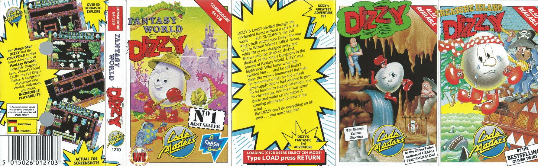 Fantasy World Dizzy - C64 Front