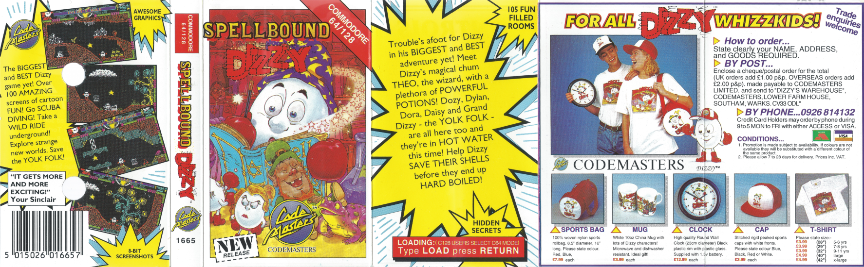 Spellbound Dizzy - C64 Front