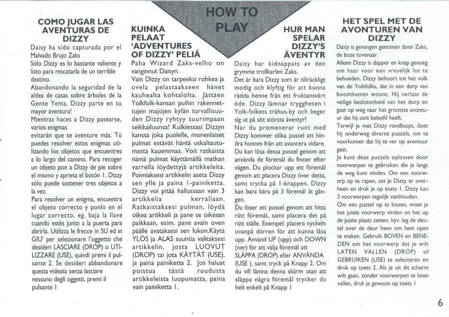FantasticDizzy_SEGAMasterSystem_Manual-Page06