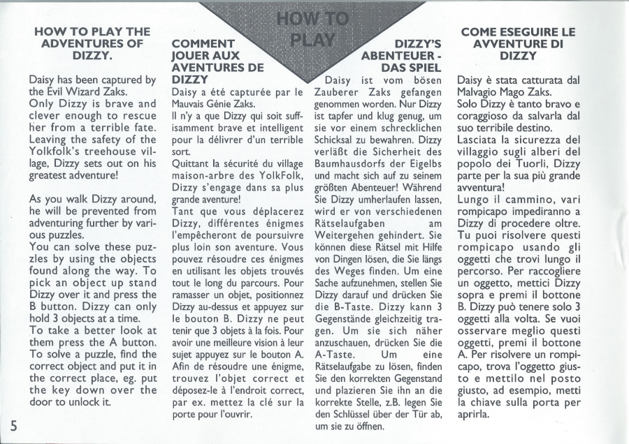 FantasticDizzy_SEGAMegaDrive_Manual-Page05