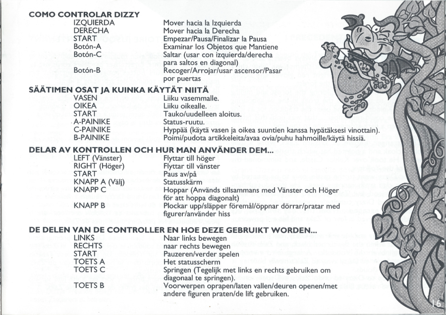 FantasticDizzy_SEGAMegaDrive_Manual-Page16