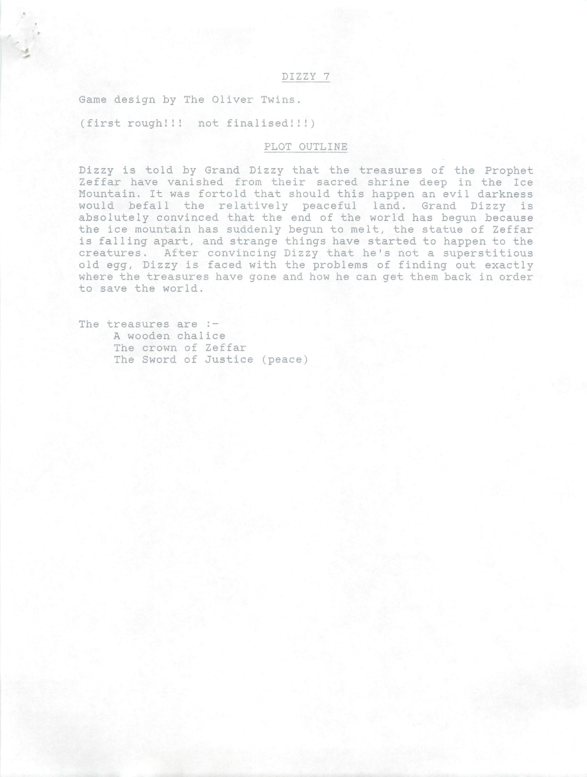 Crystal Kingdom Dizzy - Rough Plot Outline