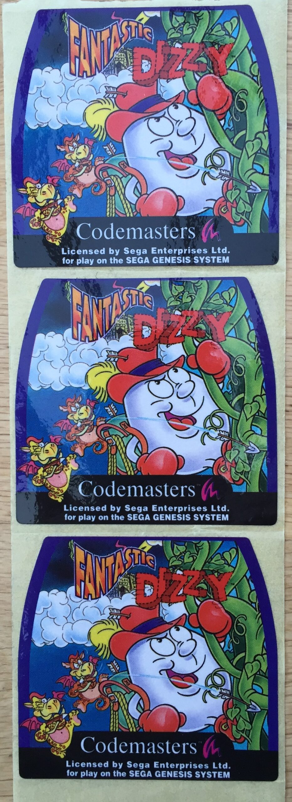 Fantastic Dizzy - Cartridge Stickers