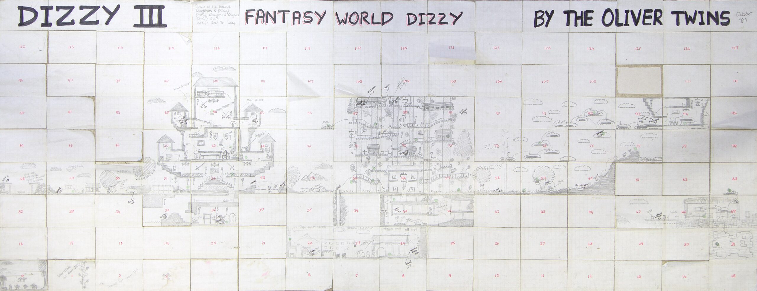 Fantasy World Dizzy - Drawn Map
