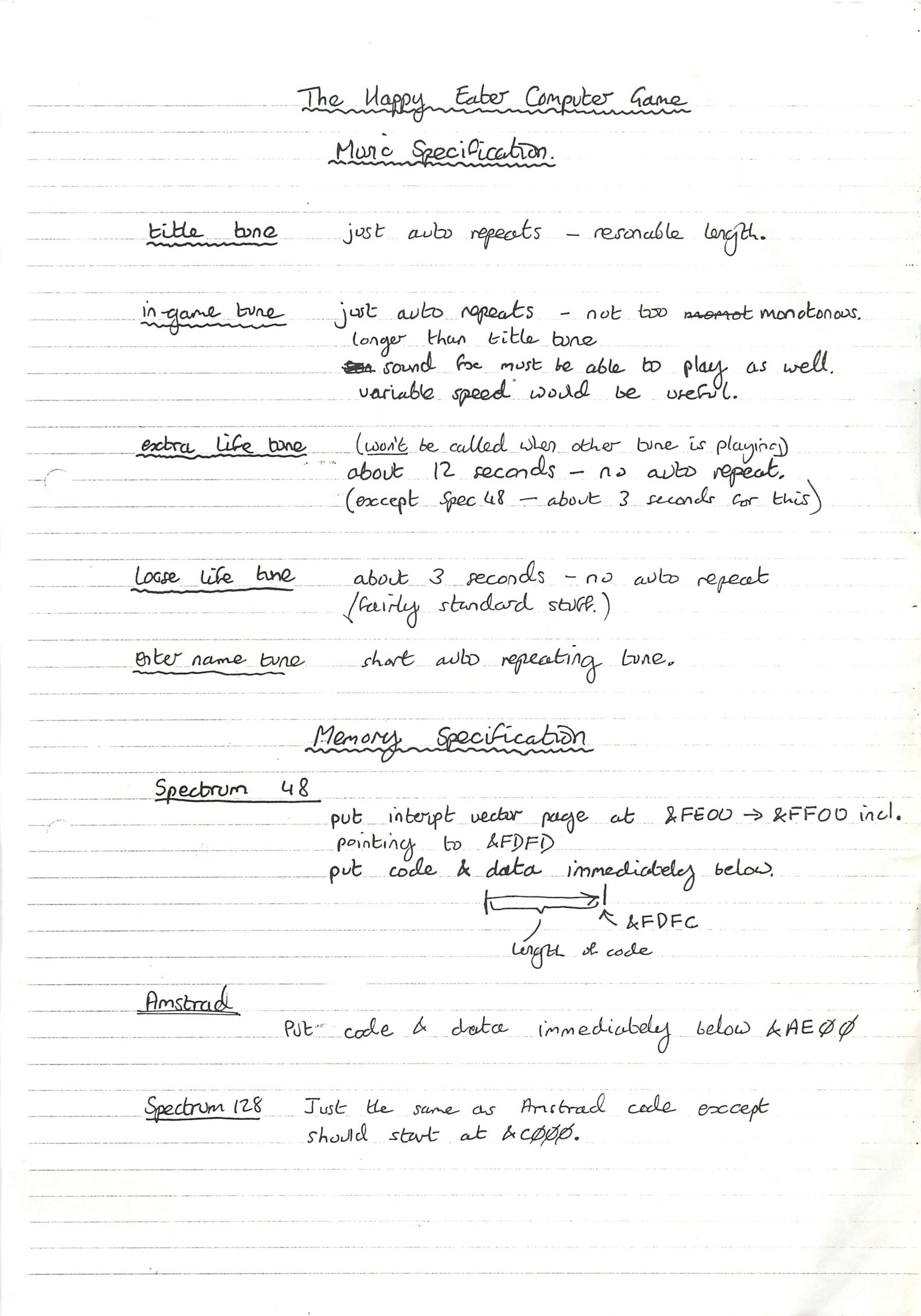 Fast Food - Music Specification #2
