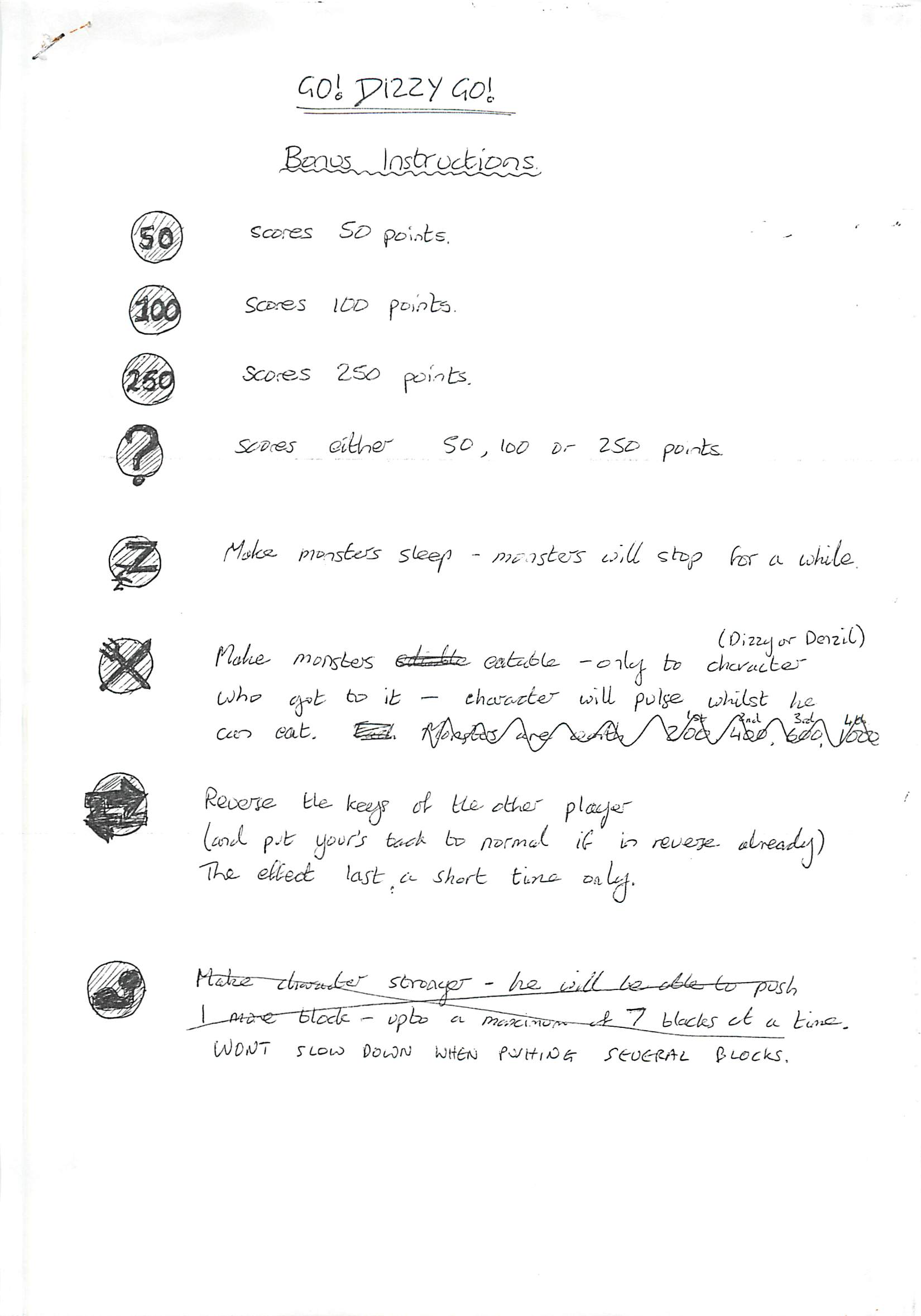 Go! Dizzy Go! - Item Notes #2