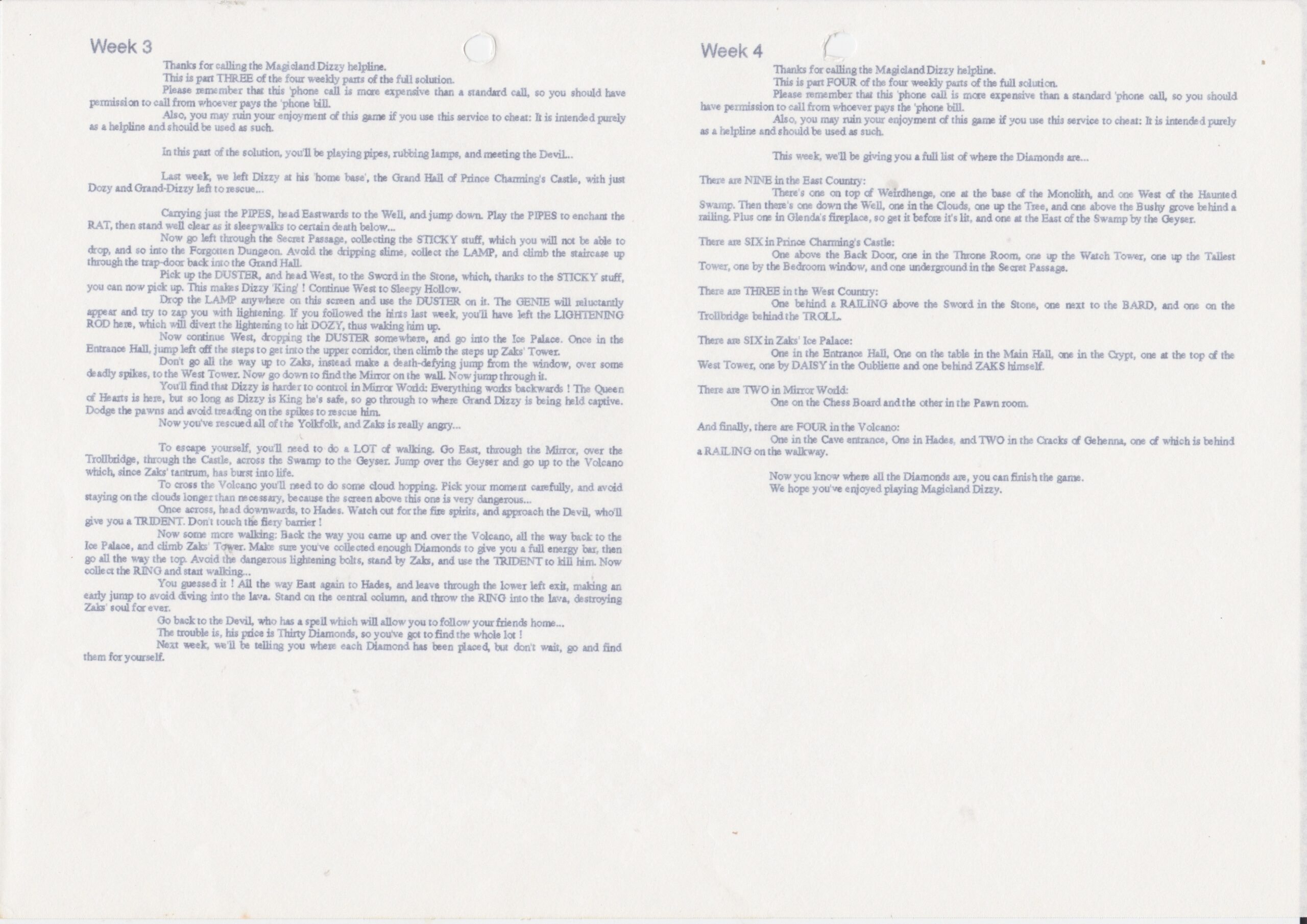 Magicland Dizzy - Helpline Transcript #2