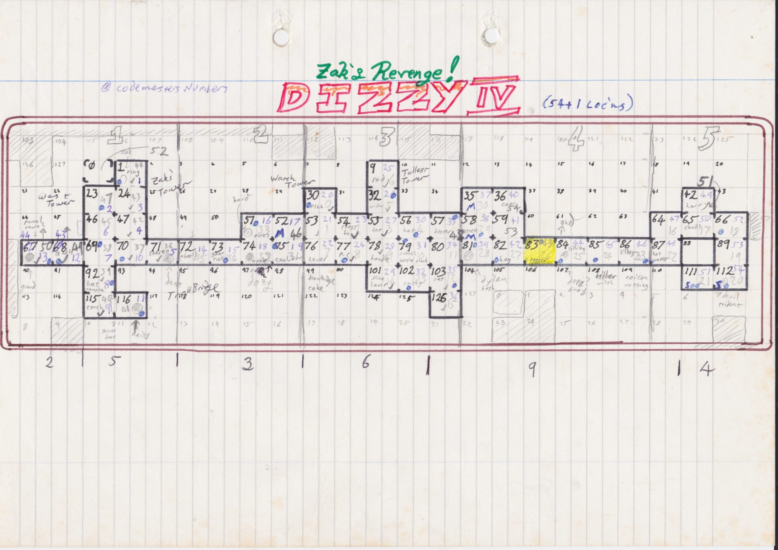 Magicland Dizzy - Map Plan