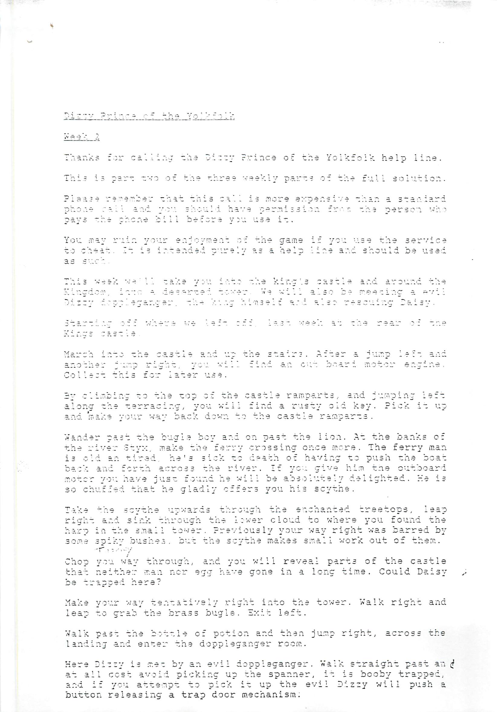 Prince Of The Yolkfolk - Helpline Transcript #3