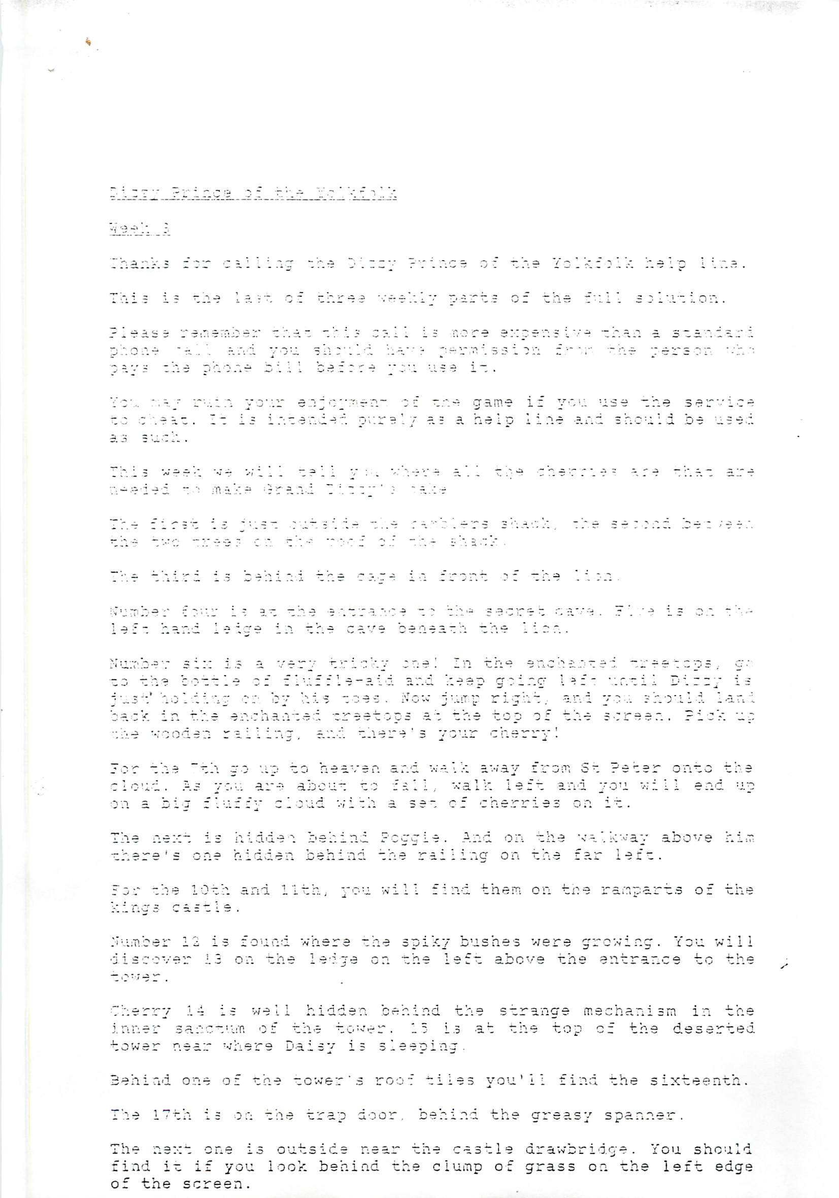 Prince Of The Yolkfolk - Helpline Transcript #6