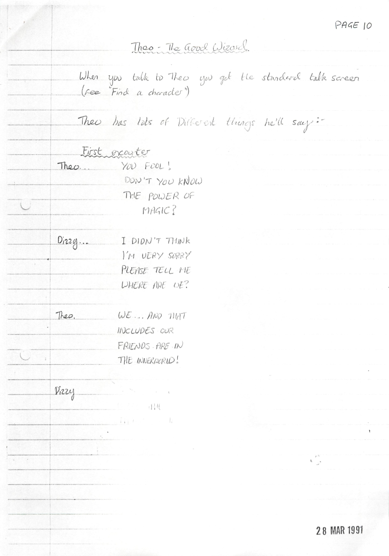 Spellbound Dizzy - Early Ideas #10