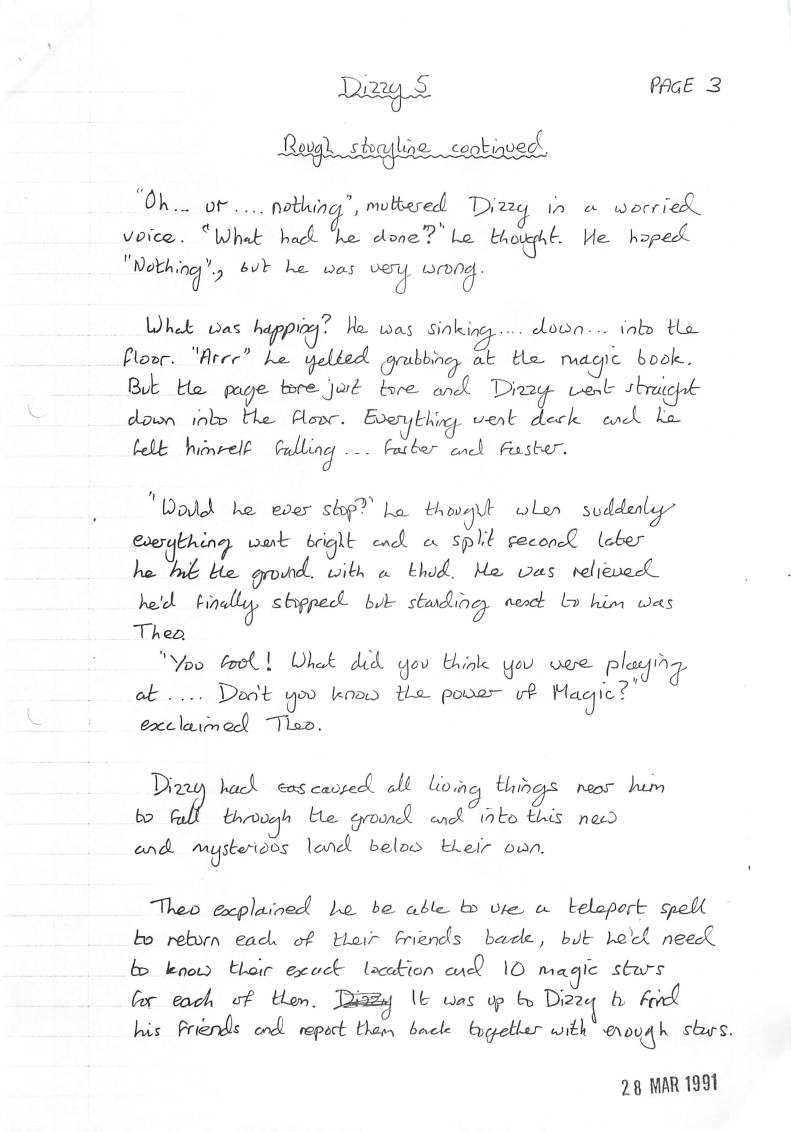 Spellbound Dizzy - Early Ideas #3