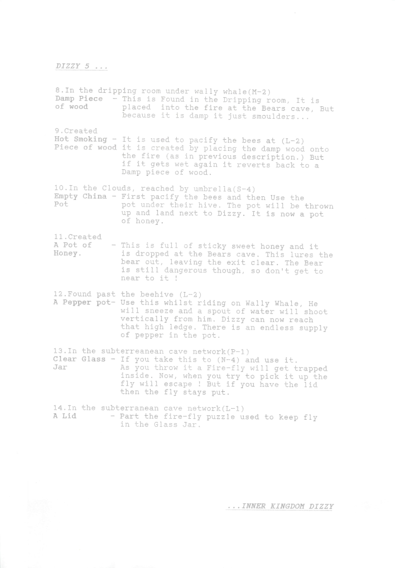 Spellbound Dizzy - Notes #4