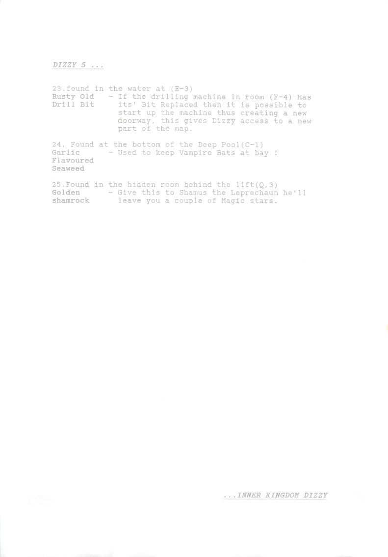 Spellbound Dizzy - Notes #6