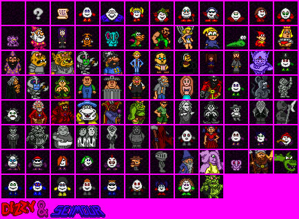 Sprite Sheet: Dizzy And Seymour - Avatars