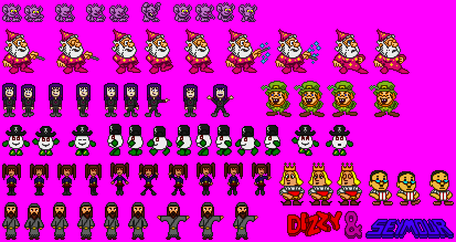 Sprite Sheet: Dizzy And Seymour - Characters - Friends