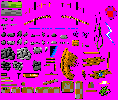 Sprite Sheet: Treasure Island Dizzy - 16-bit GFX 2