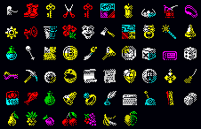 Sprite Sheet: Wonderful Dizzy - Spectrum Sprites - Items